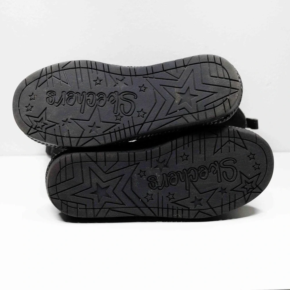 SKECHERS Toasty Toes Black Pink Fleece Lined Winter Boots Youth Girls‎ Sz 2